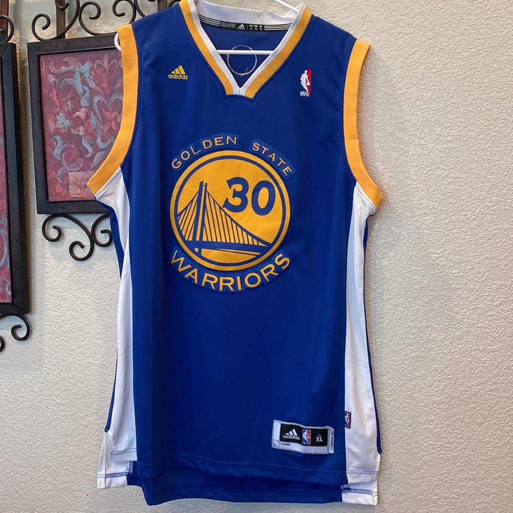 NWT Warriors Curry #30 Golden State Swingman NBA Blue Jersey w/stitched …